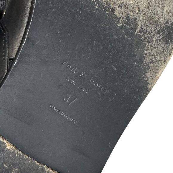 Rag & Bone Elda Leather Corset Sandal Black Size 7 - Picture 8 of 12